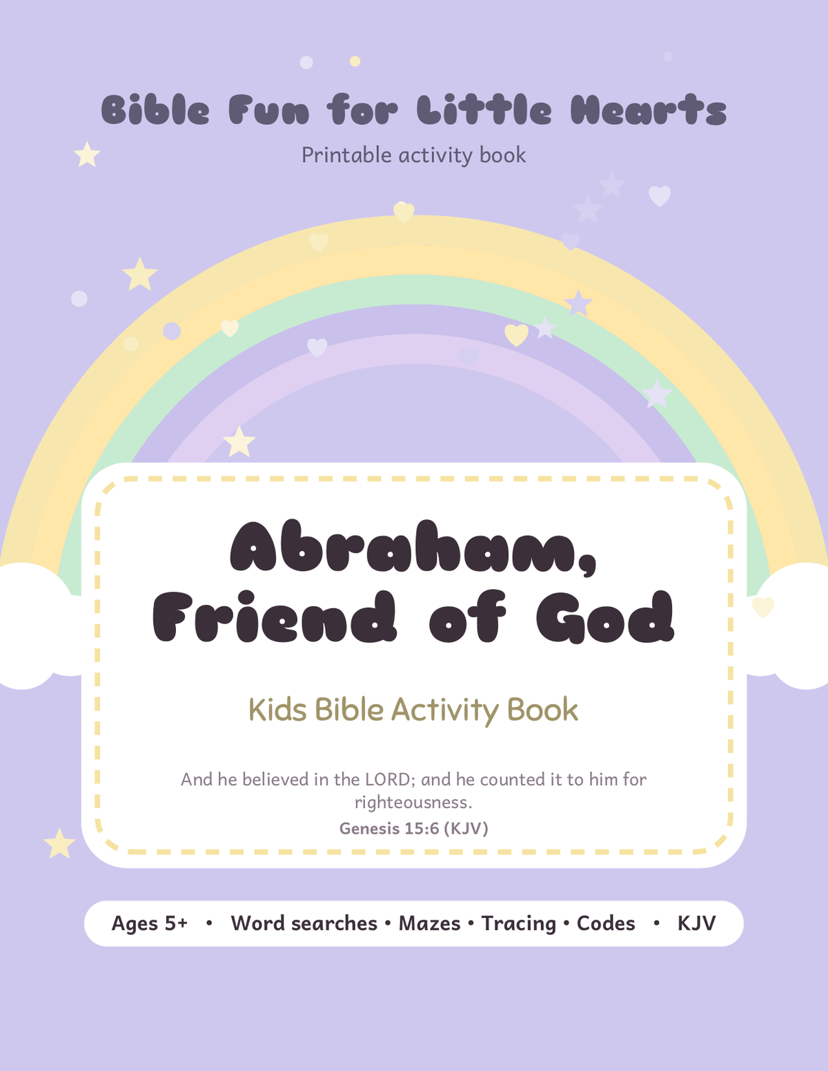 Abraham Kids Bible Activity Book cover