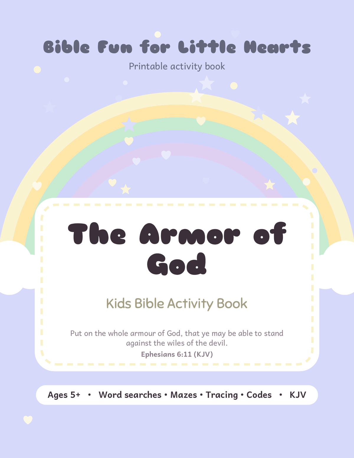 The Armor of God Kids Bible Activity Book cover