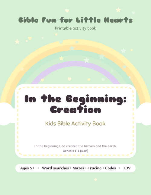 Creation Kids Bible Activity Book cover