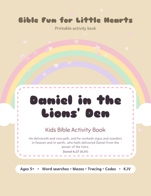 Daniel in the Lions' Den Kids Bible Activity Book cover