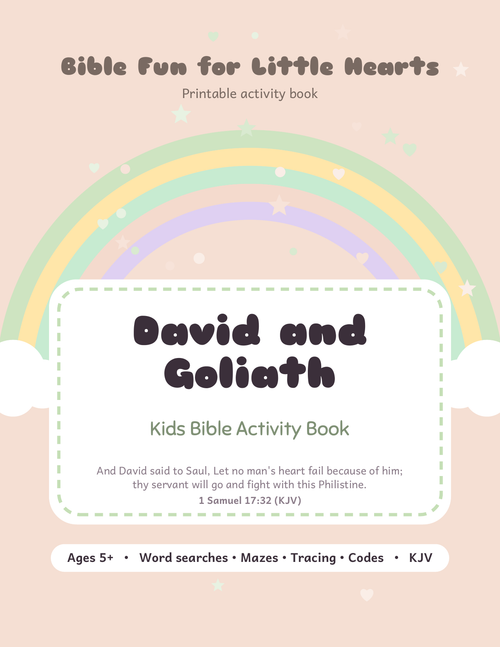 David and Goliath Kids Bible Activity Book cover