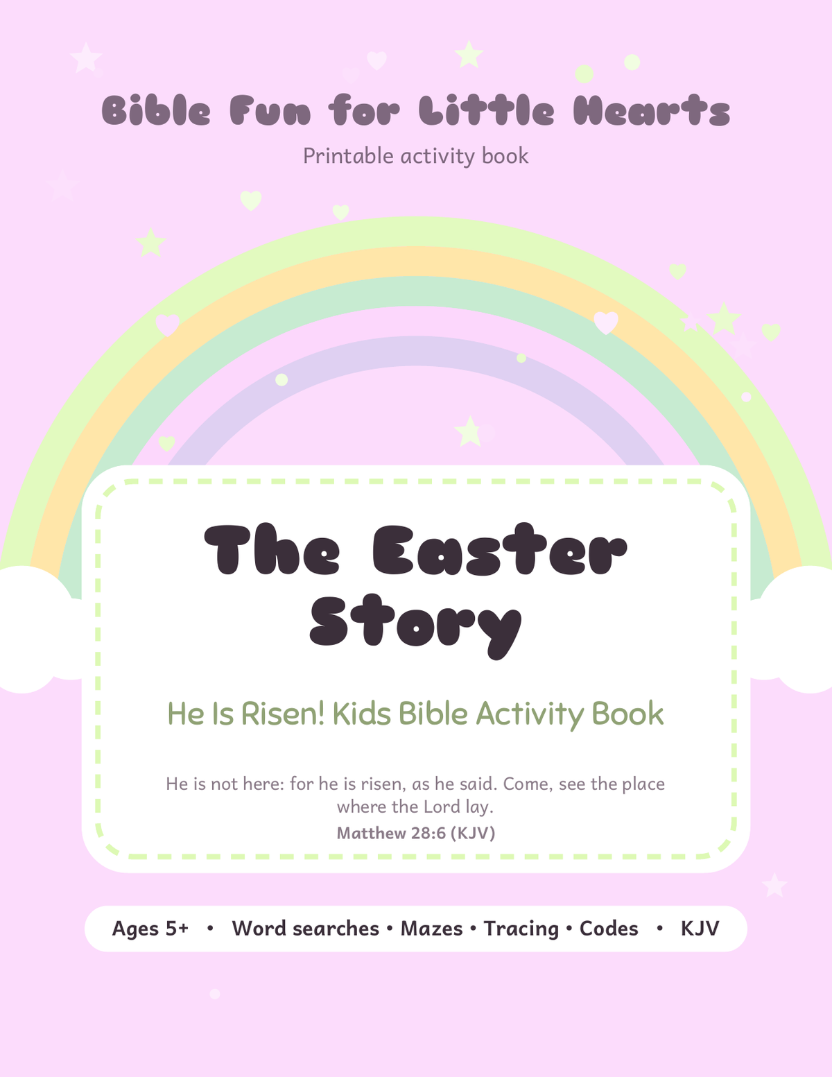 The Easter Story Kids Bible Activity Book cover