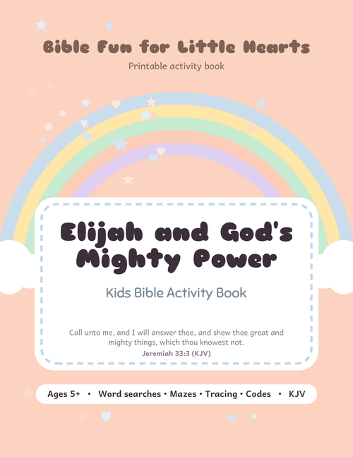Elijah Kids Bible Activity Book cover