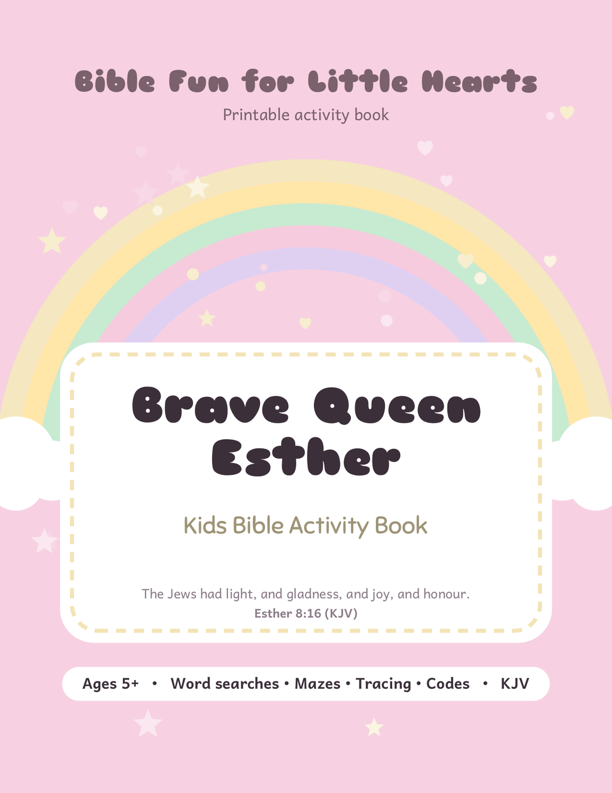 Brave Queen Esther Kids Bible Activity Book cover
