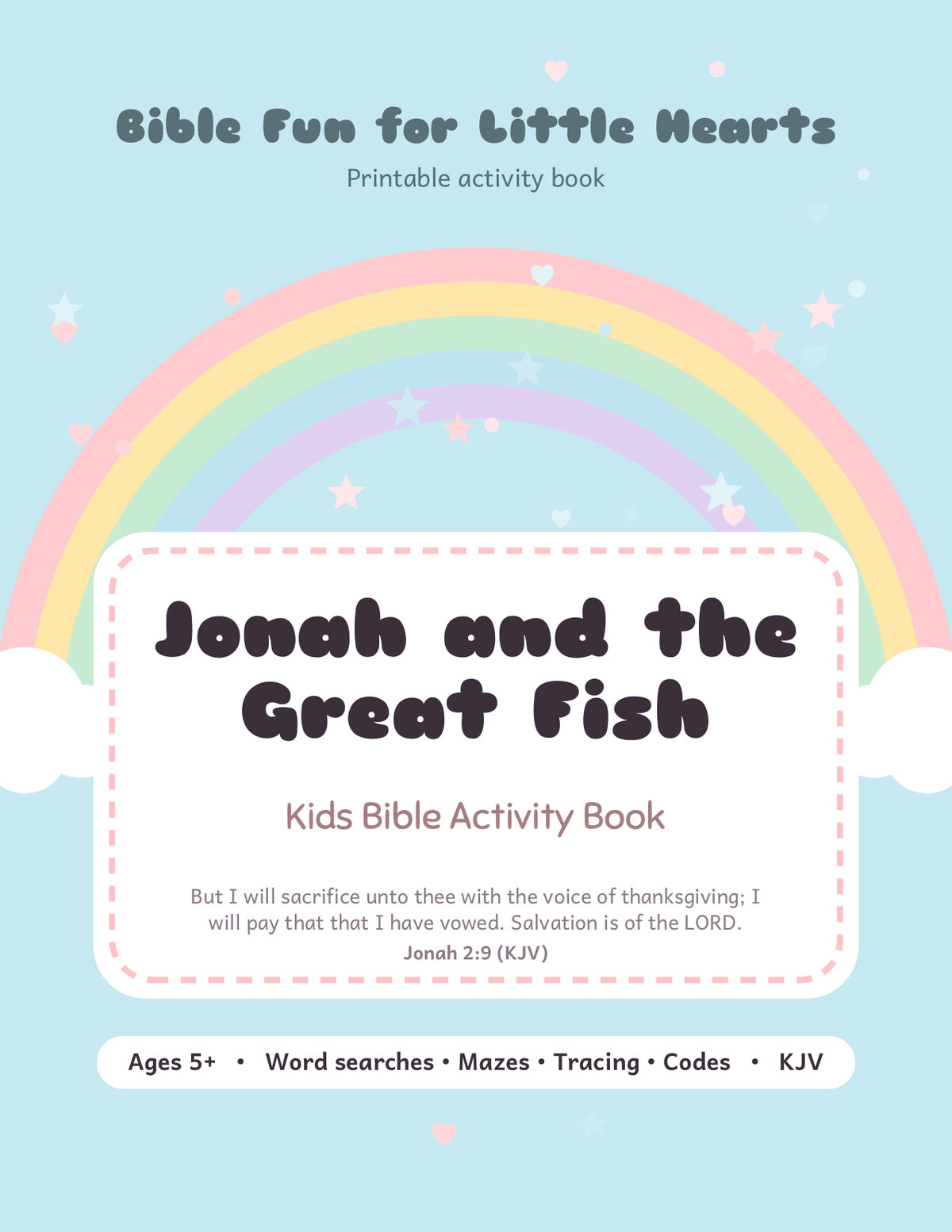 Jonah and the Great Fish Kids Bible Activity Book cover