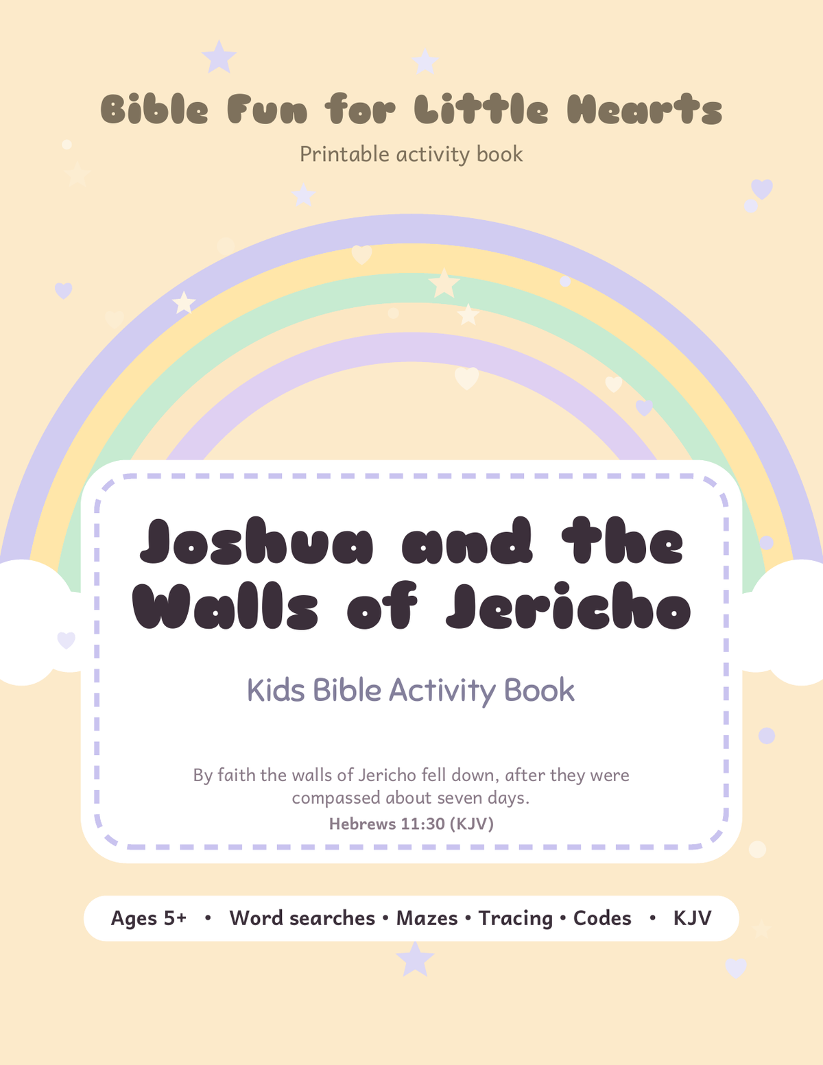 Joshua and the Walls of Jericho Kids Bible Activity Book cover