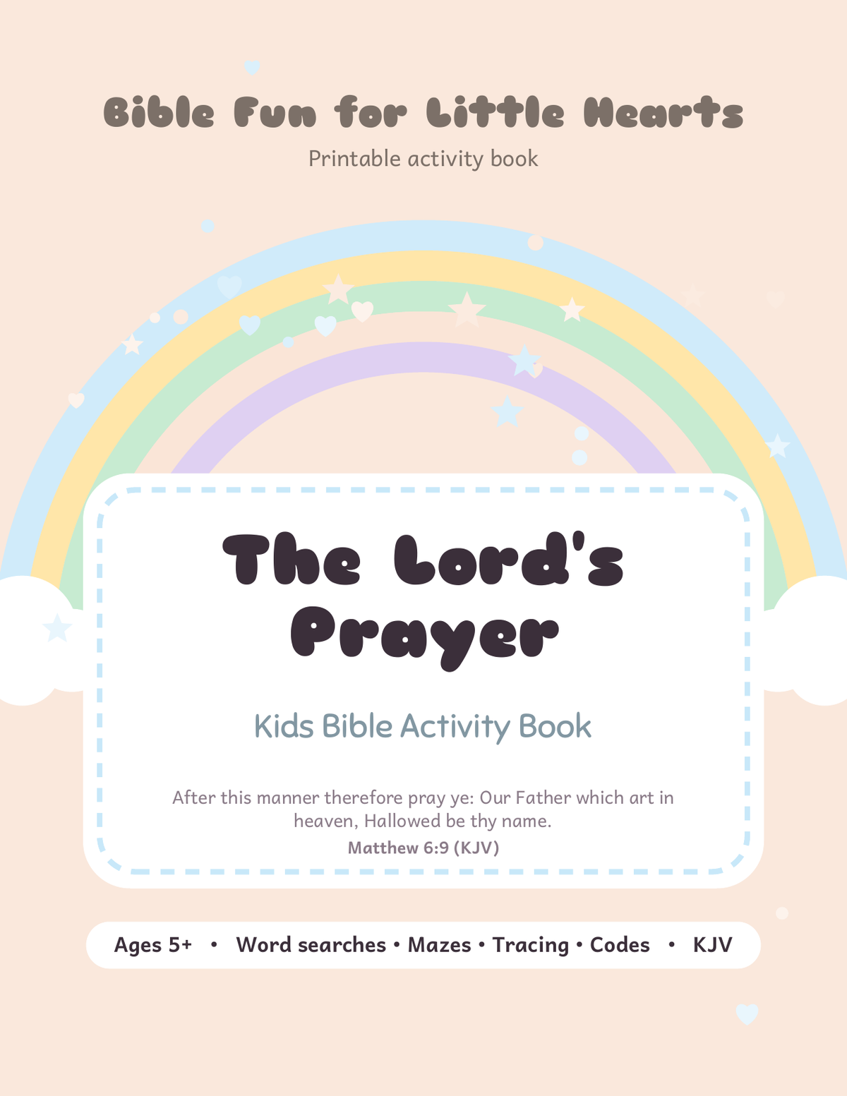The Lord's Prayer Kids Bible Activity Book cover