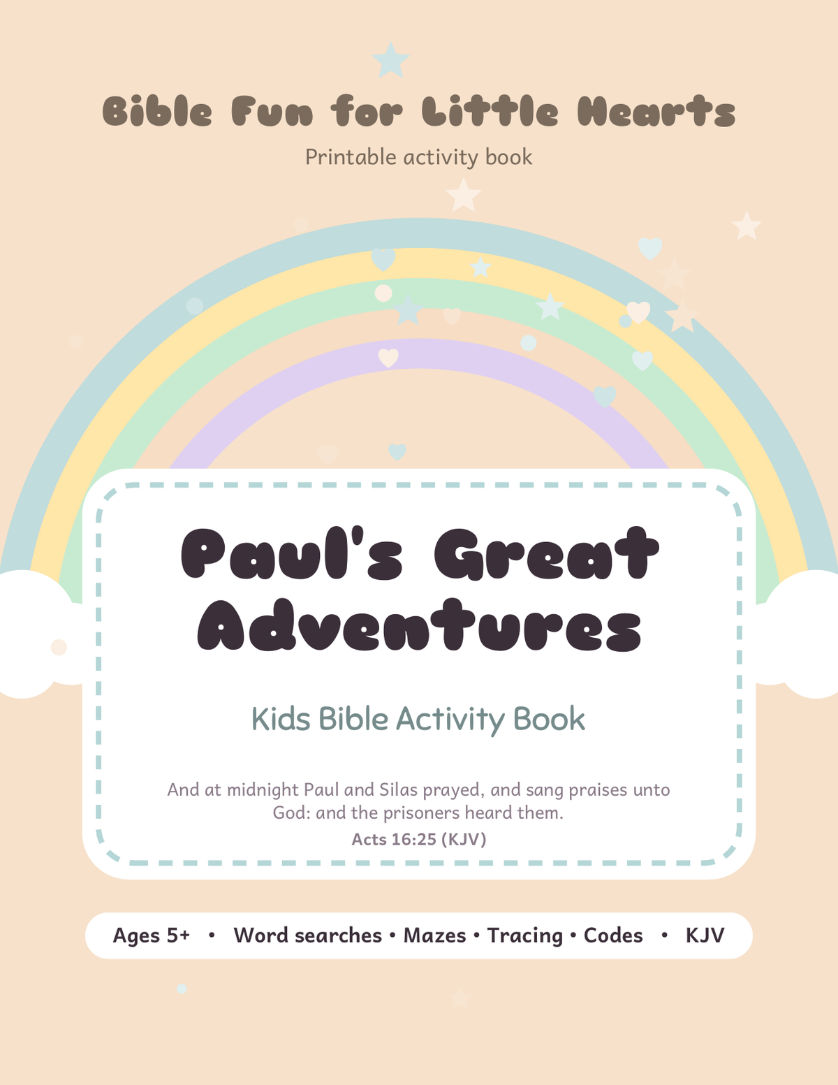 Paul's Great Adventures Kids Bible Activity Book cover