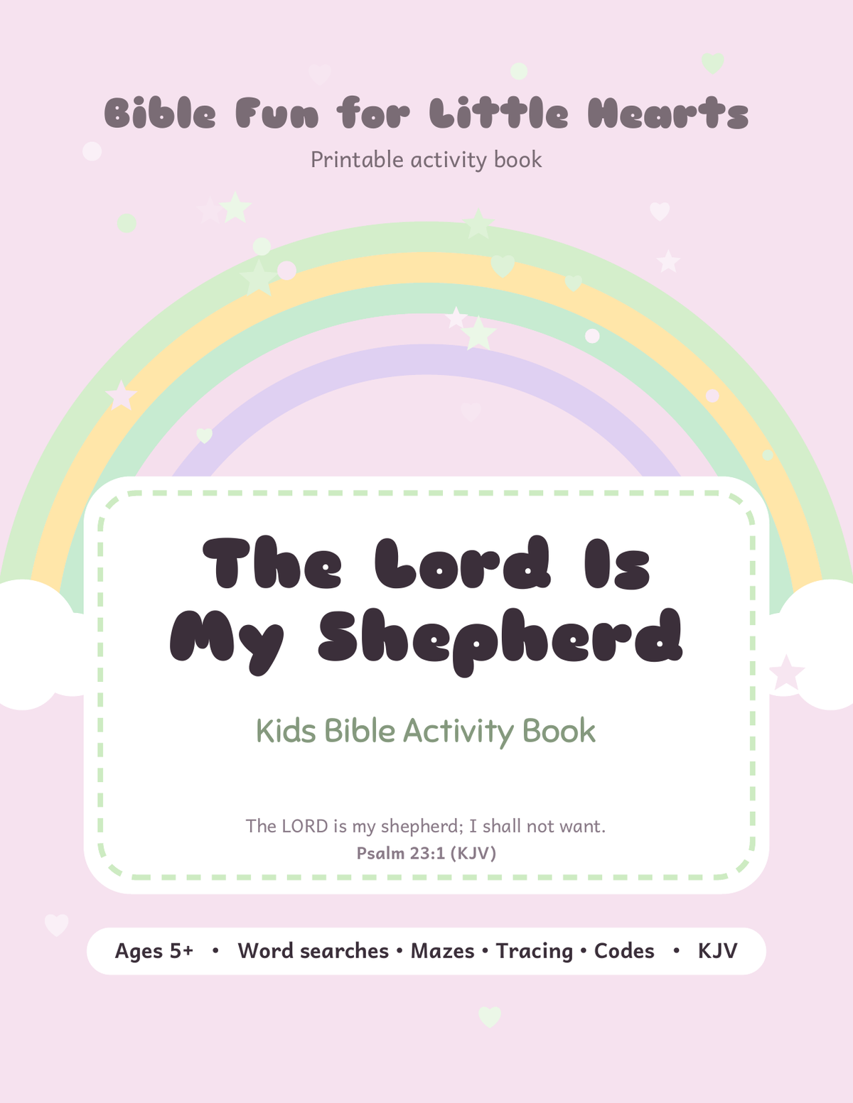 The Lord Is My Shepherd Kids Bible Activity Book cover