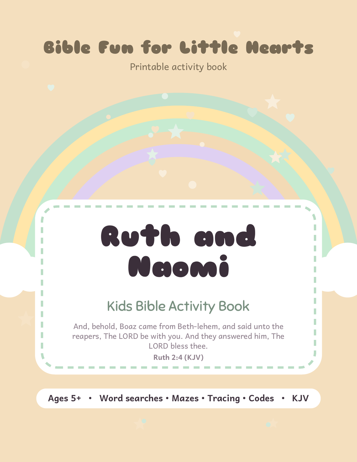 Ruth and Naomi Kids Bible Activity Book cover