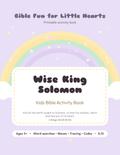 Wise King Solomon Kids Bible Activity Book cover